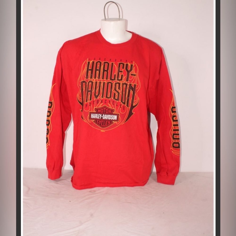 Harley-Davidson Bold Red Long Sleeve Tee 2XL
